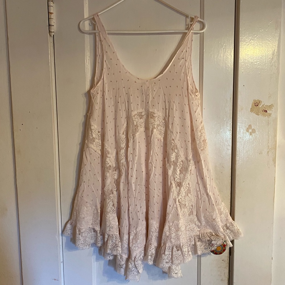 Free People coverup baby doll lace dress